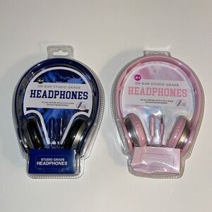NEW blue headphones pink headphones, children